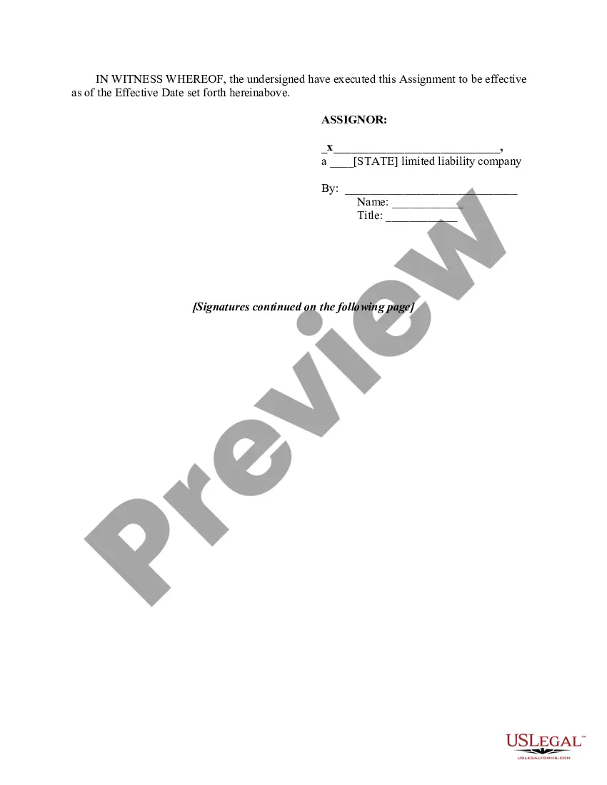 Get Assignment and Assumption of Lease between LLCs Preview Assignment and Assumption of Lease between LLCs
