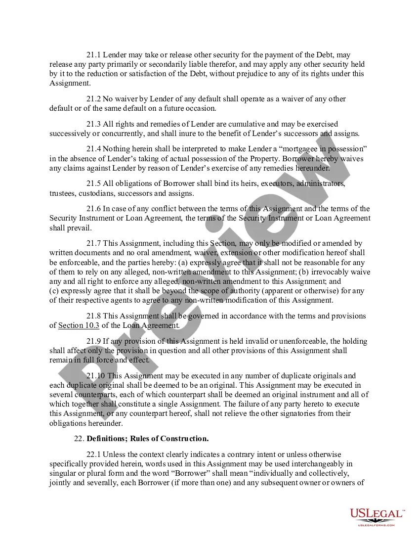 Get Assignment of Leases and Rents Preview Assignment of Leases and Rents