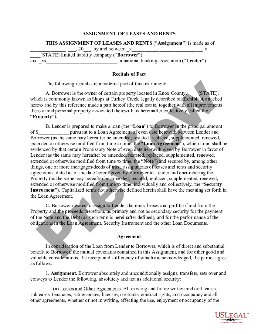 Get Assignment of Leases and Rents Preview Assignment of Leases and Rents