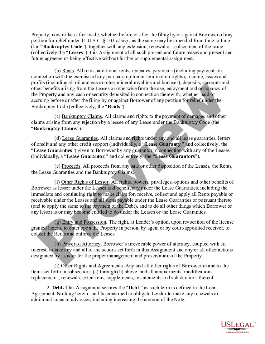Get Assignment of Leases and Rents Preview Assignment of Leases and Rents