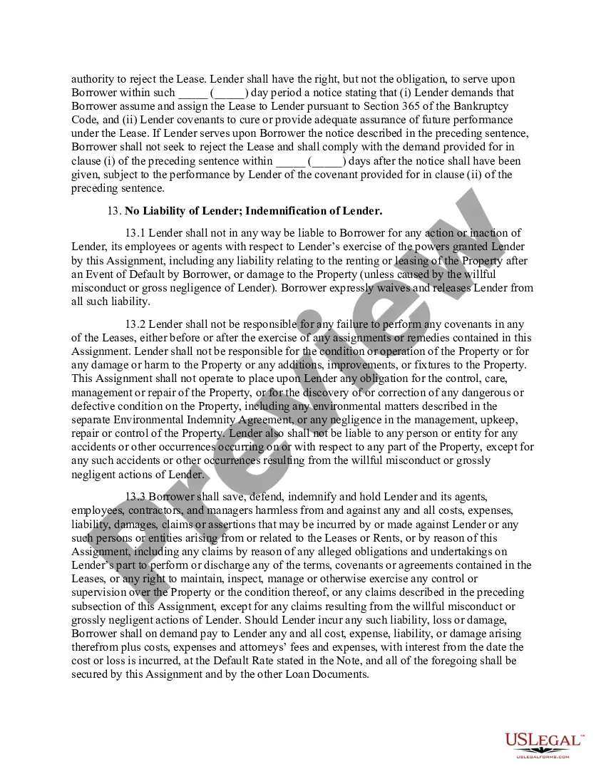 Get Assignment of Leases and Rents Preview Assignment of Leases and Rents