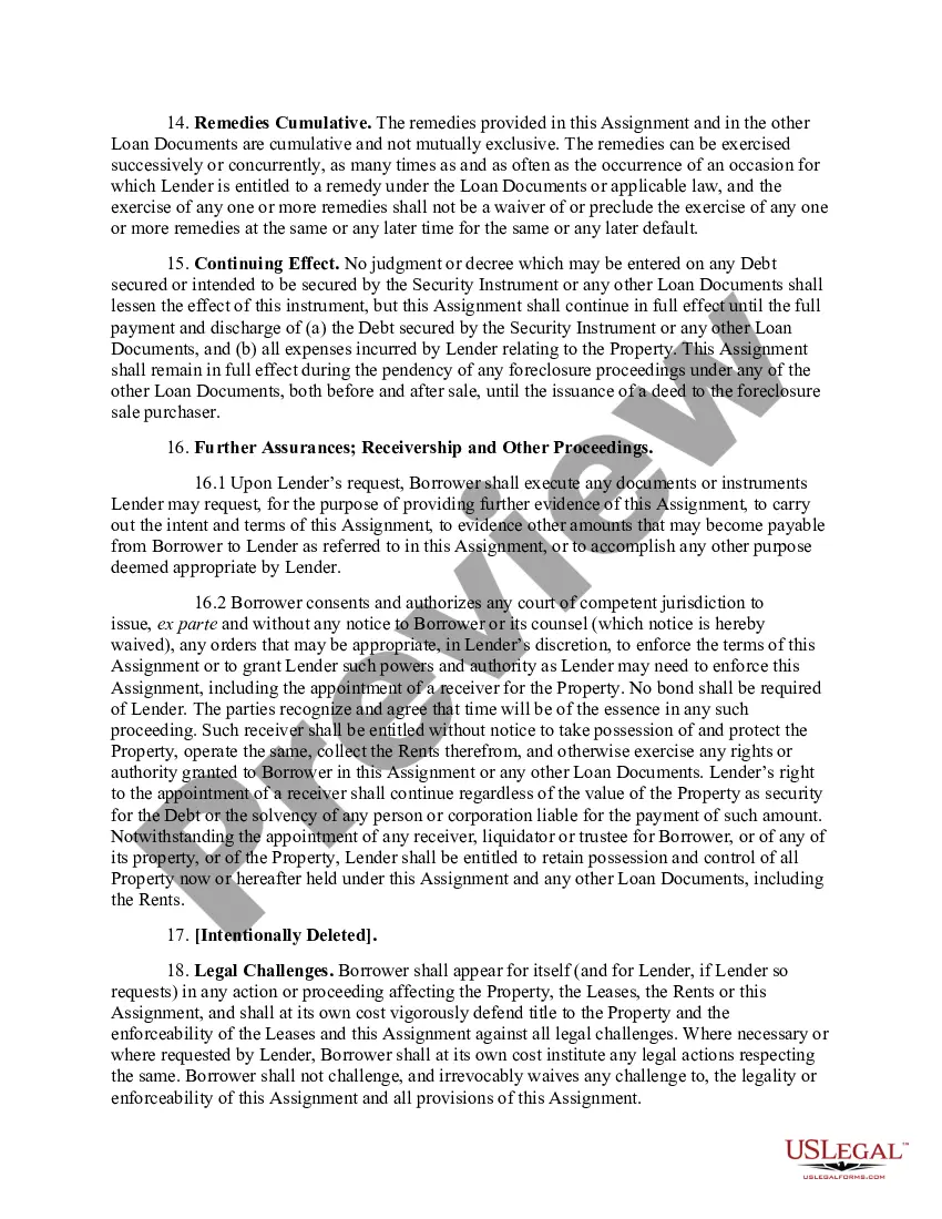 Get Assignment of Leases and Rents Preview Assignment of Leases and Rents