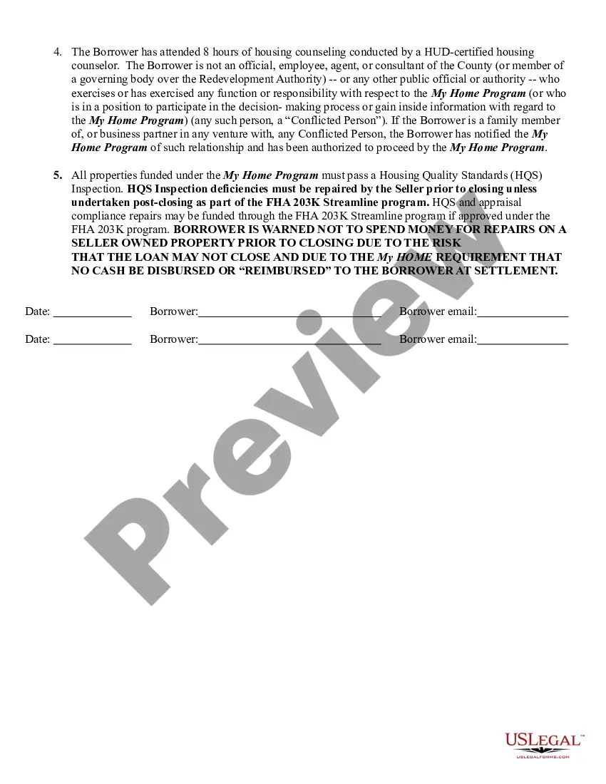 Preview Borrower's Affidavit