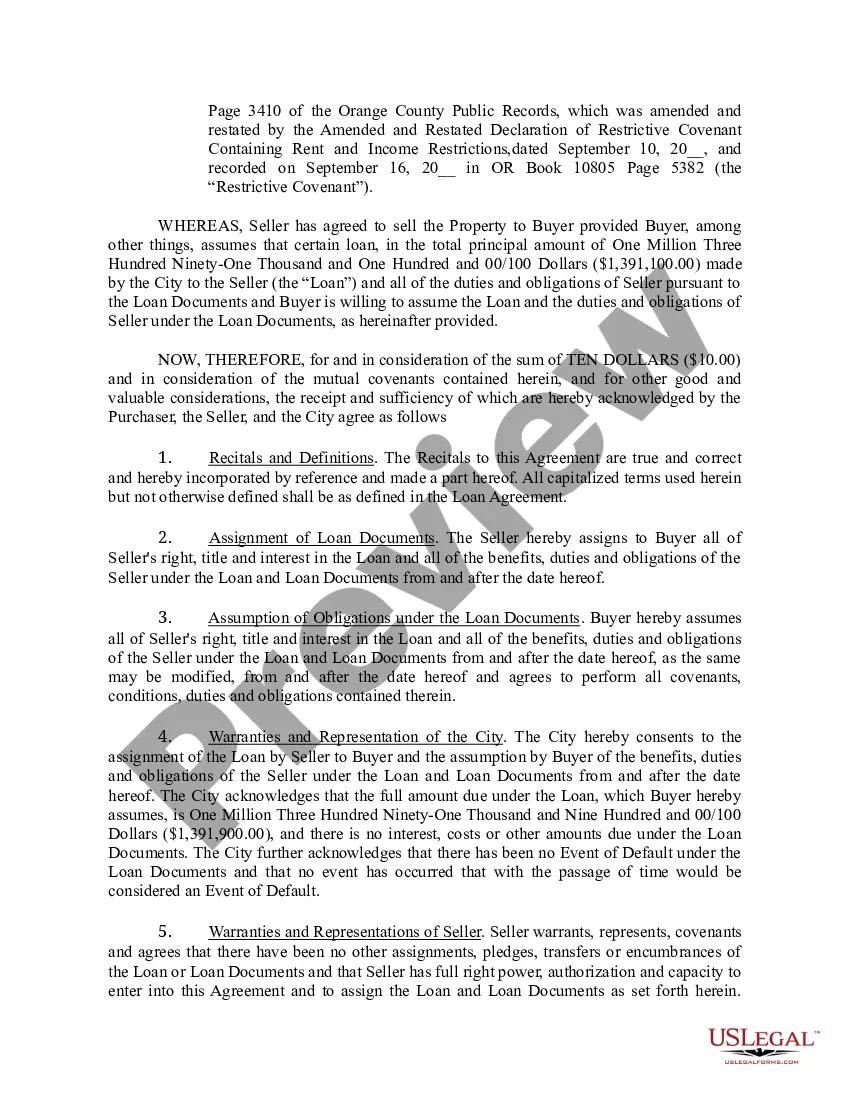 Get Assignment and Assumption of Mortgage and Other Loan Documents Preview Assignment and Assumption of Mortgage and Other Loan Documents