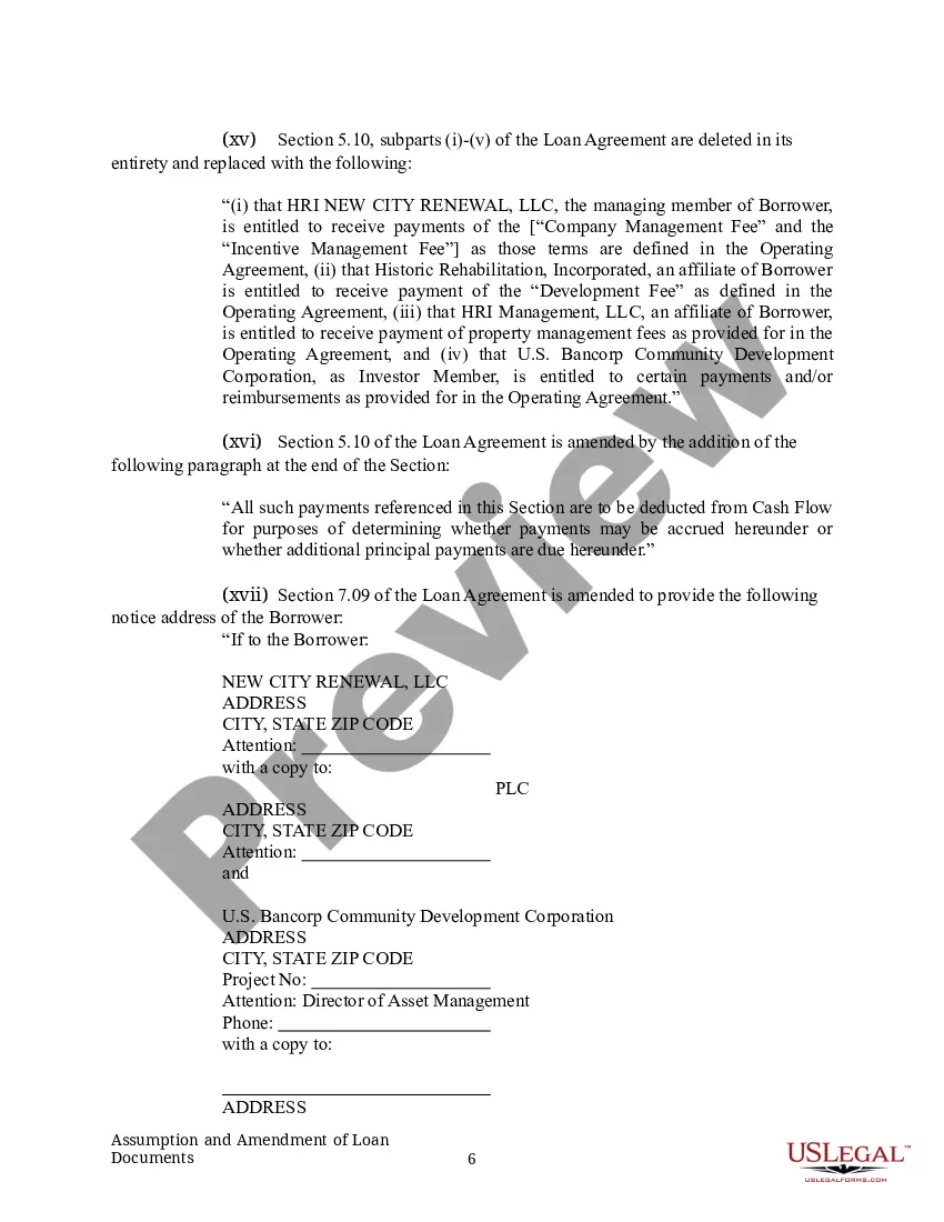 Get Assumption and Amendment of Loan Documents Preview Assumption and Amendment of Loan Documents