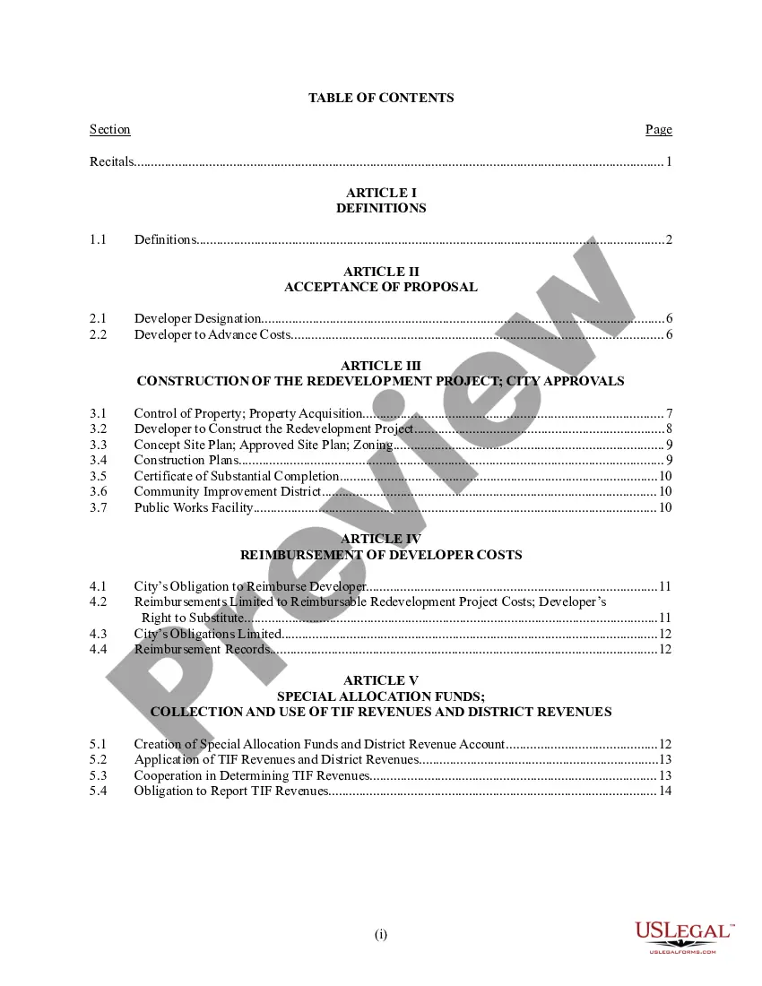 Get Redevelopment Agreement Preview Redevelopment Agreement