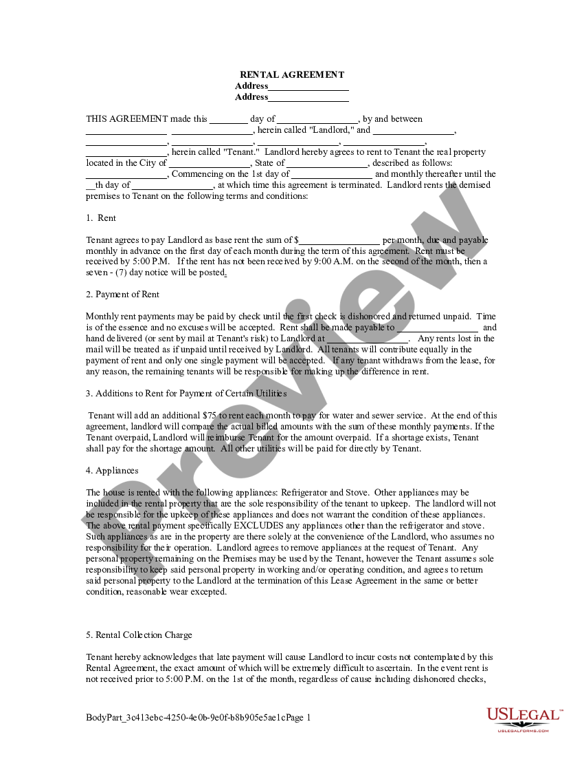 Rental Agreement with multiple roommates | US Legal Forms