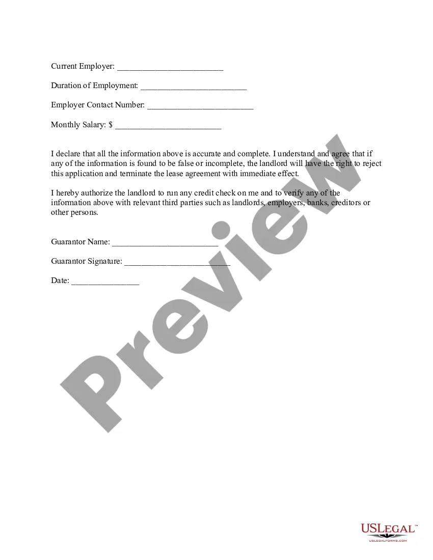 Get Basic Lease Guarantor Application Preview Basic Lease Guarantor Application