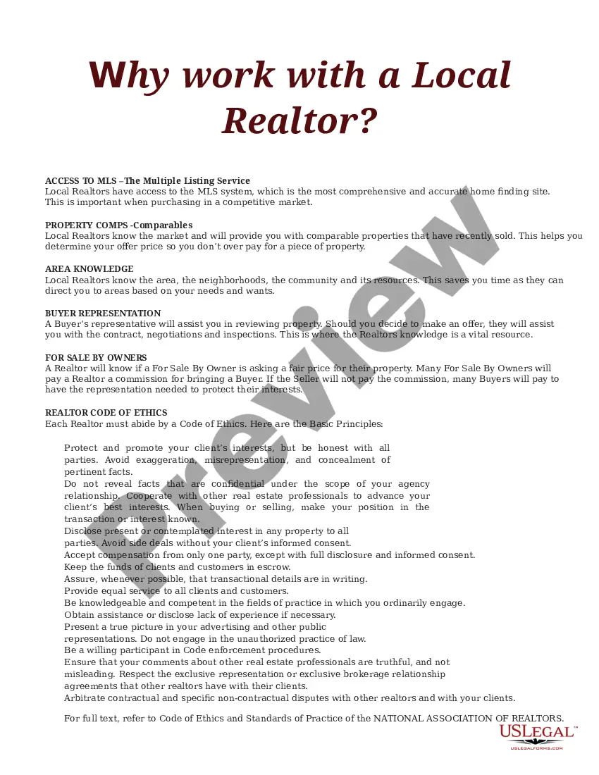 Preview Short Sale Seller Advisory Information