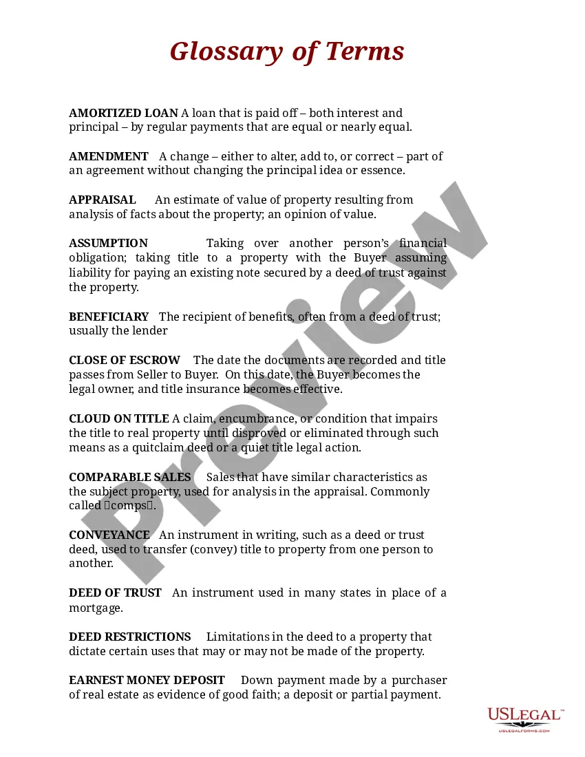 Preview Short Sale Seller Advisory Information