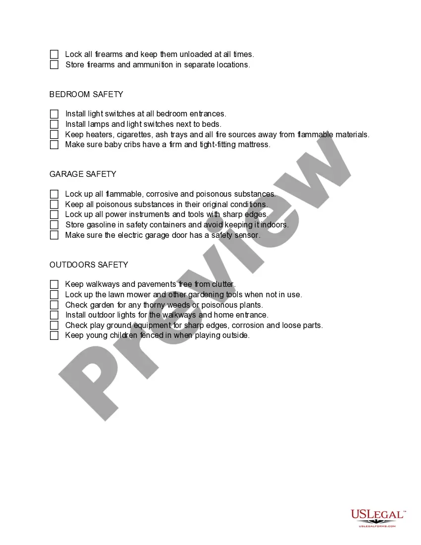 Get Home Safety Checklist Preview Home Safety Checklist