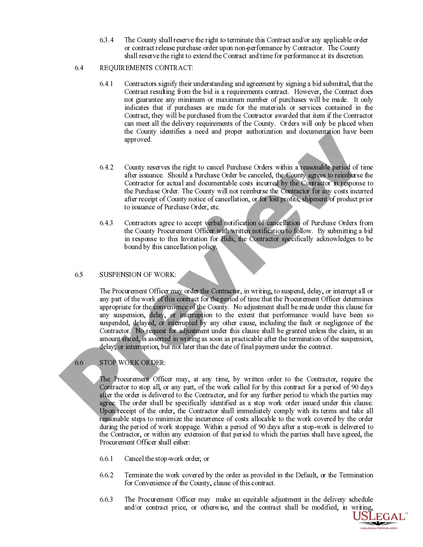 Preview Contract Pursuant to RFP (request for proposal)