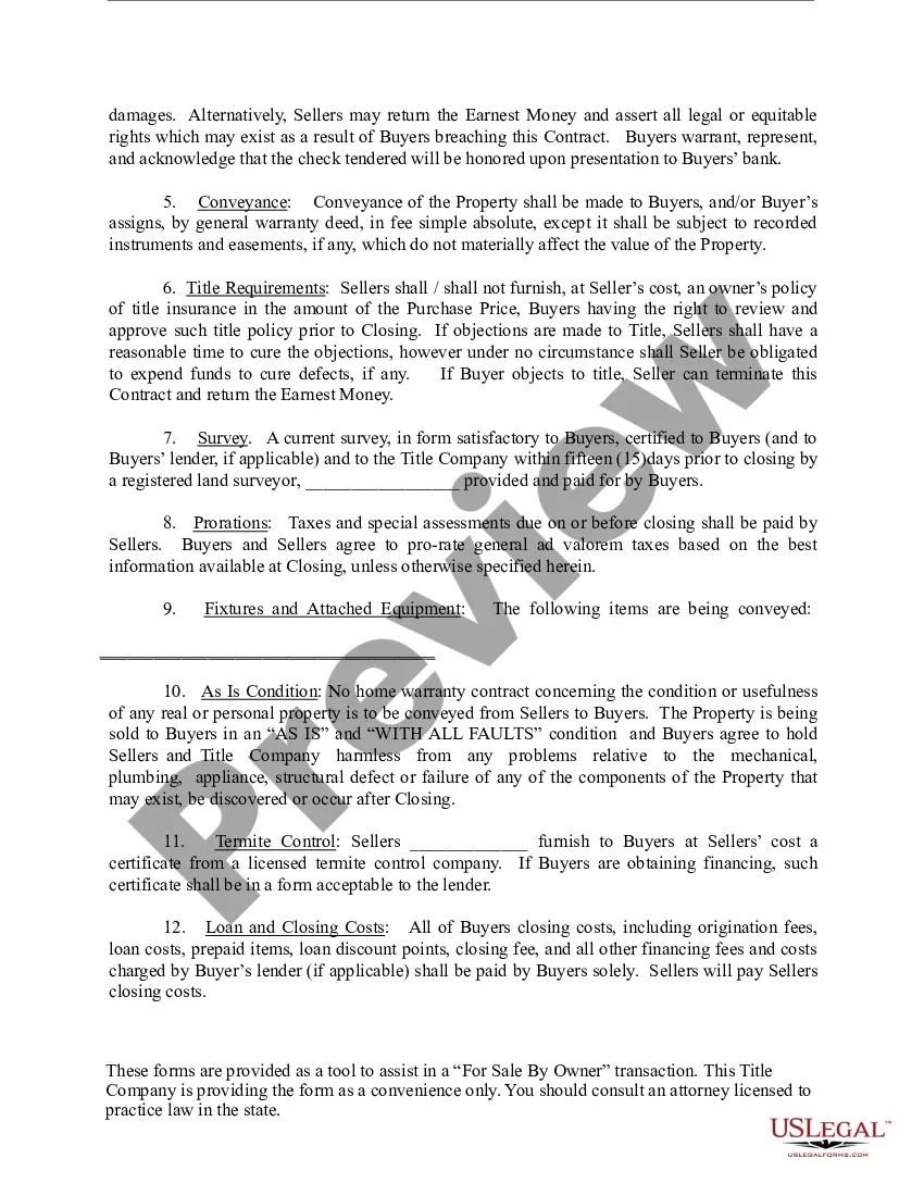 Get Real Estate Contract Preview Real Estate Contract