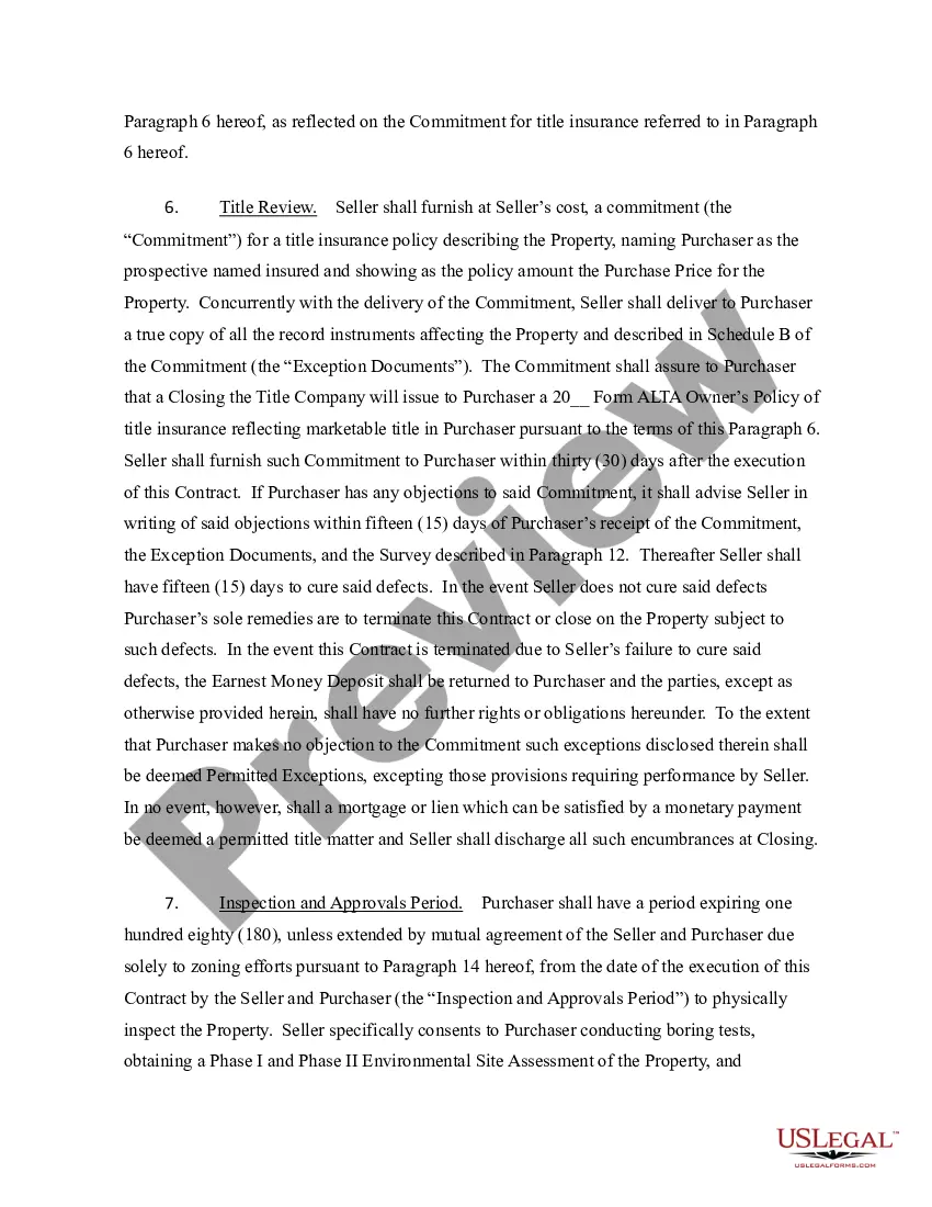 Preview Real Estate Sale and Purchase Contract