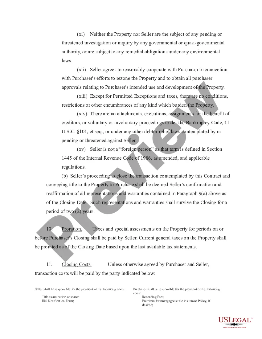 Preview Real Estate Sale and Purchase Contract