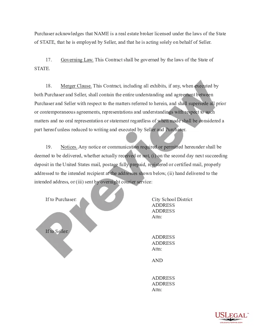 Preview Real Estate Sale and Purchase Contract