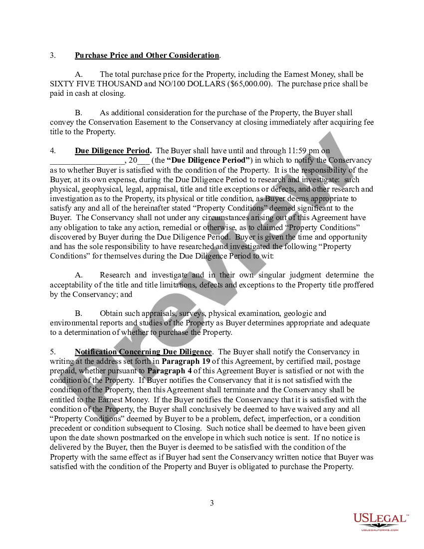 Preview Agreement for the Purchase and Sale of Real Estate