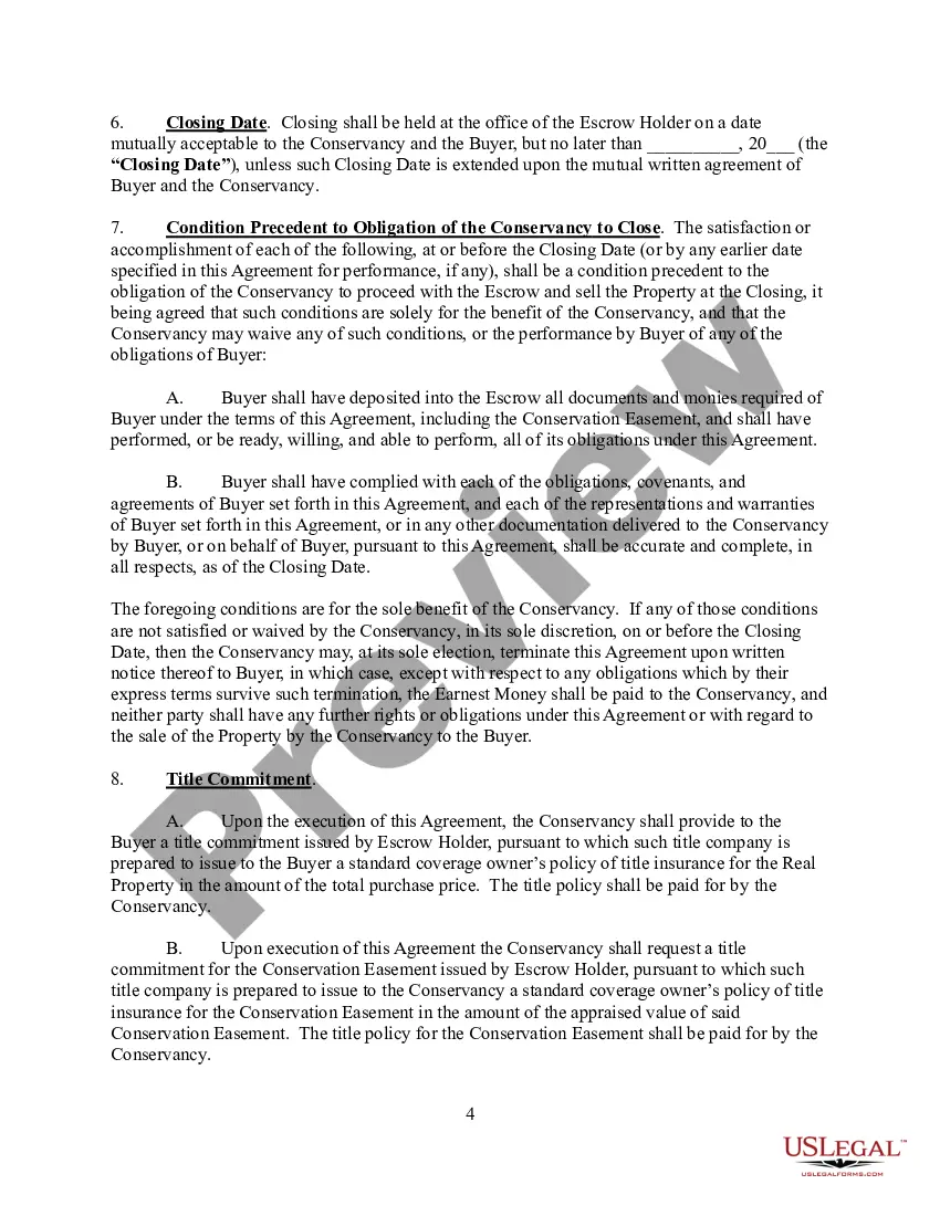 Preview Agreement for the Purchase and Sale of Real Estate