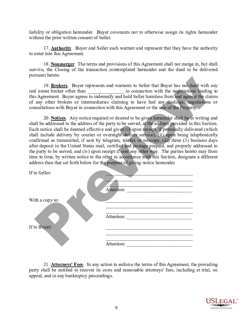 Preview Real Estate Purchase and Sale Agreement and Joint Escrow Instructions