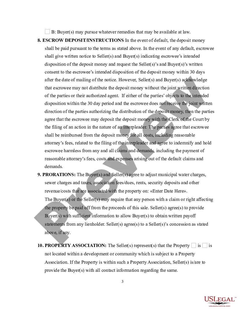 Preview Purchase and Sale Agreement