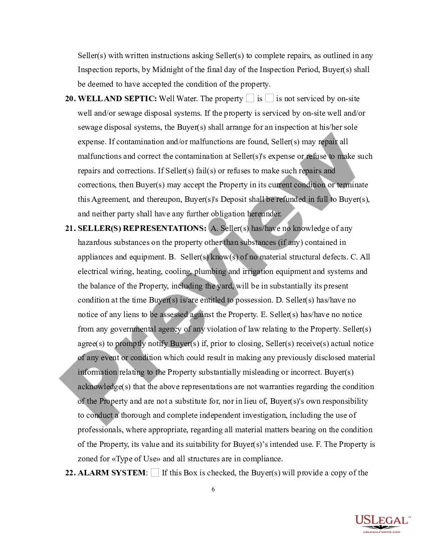 Preview Purchase and Sale Agreement