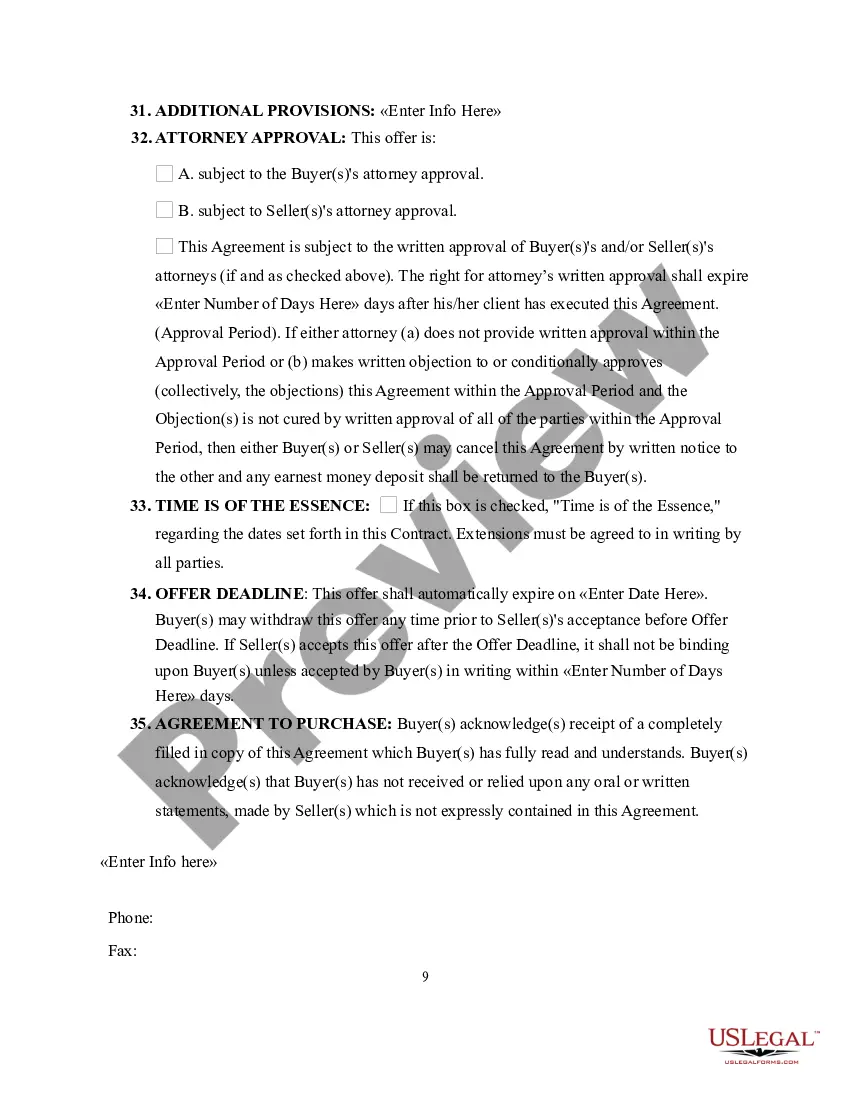 Preview Purchase and Sale Agreement