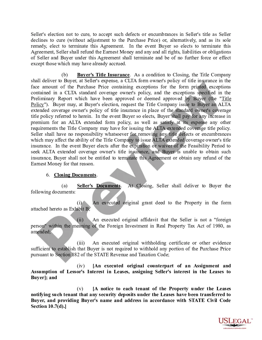 Preview Real Estate Purchase and Sale Agreement with Joint Escrow Instructions