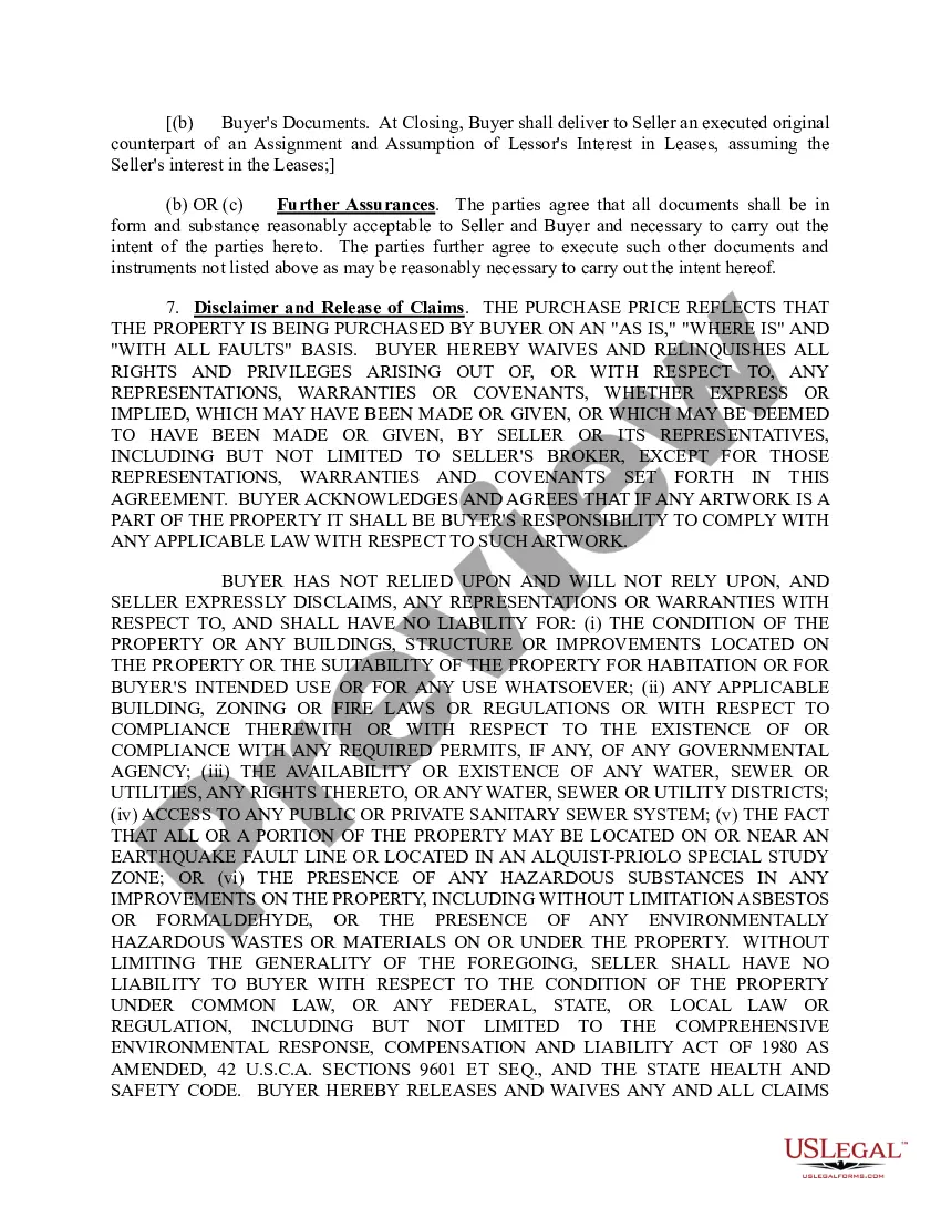 Preview Real Estate Purchase and Sale Agreement with Joint Escrow Instructions