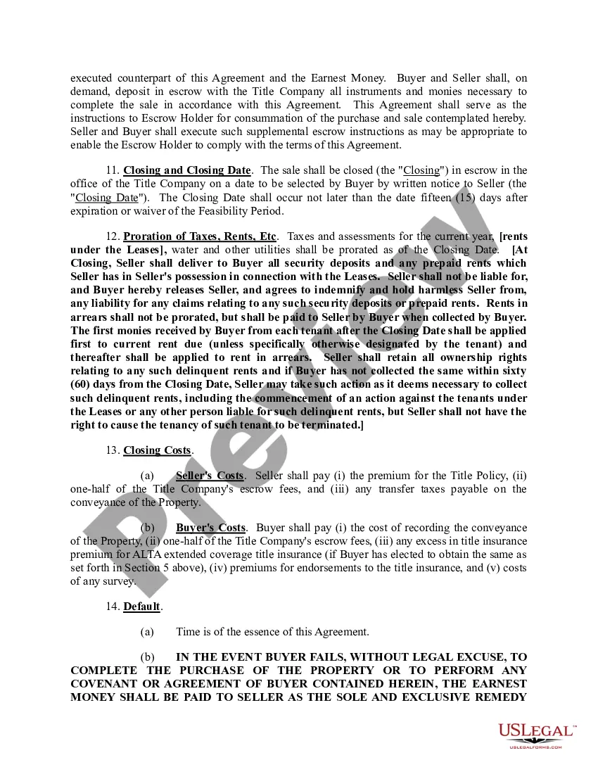 Preview Real Estate Purchase and Sale Agreement with Joint Escrow Instructions