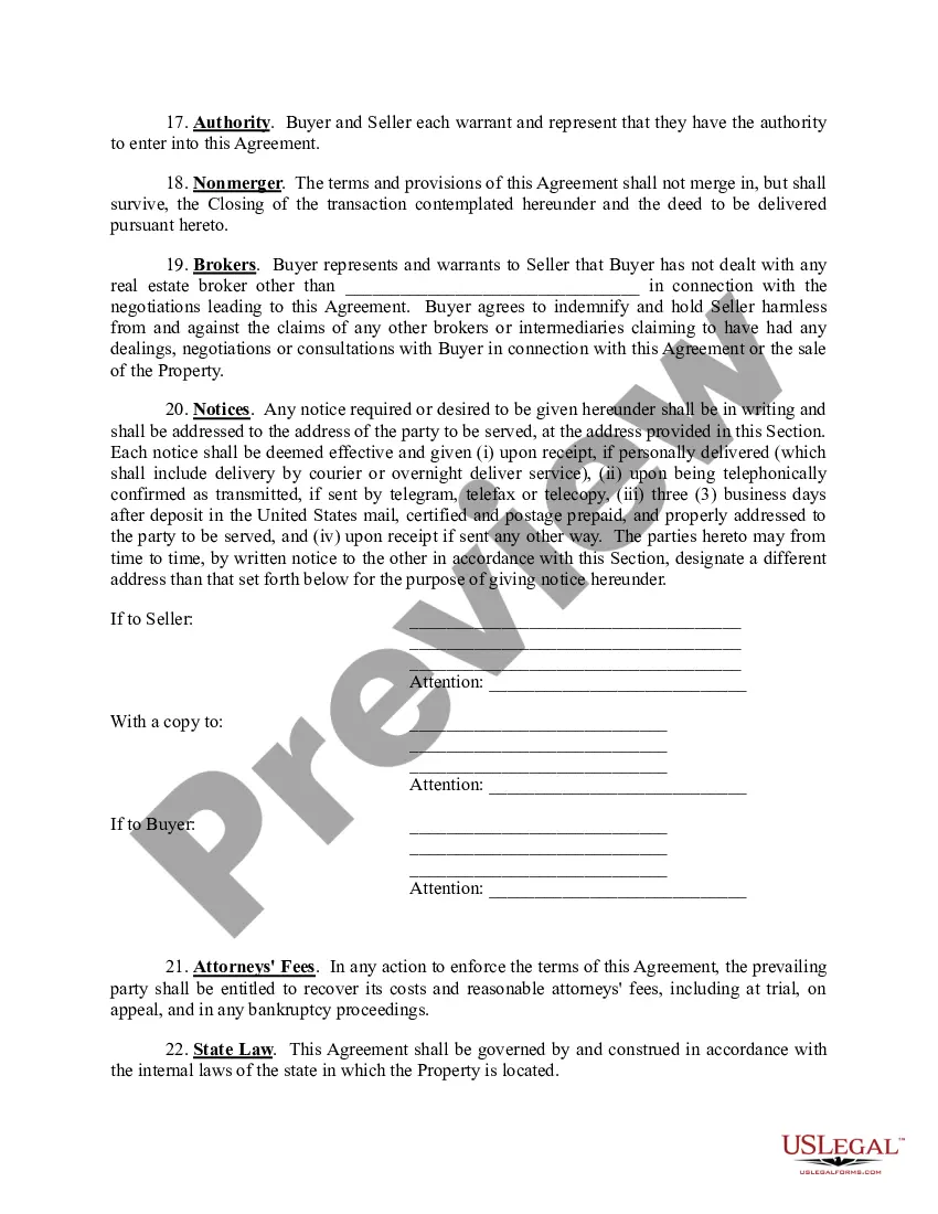 Preview Real Estate Purchase and Sale Agreement with Joint Escrow Instructions