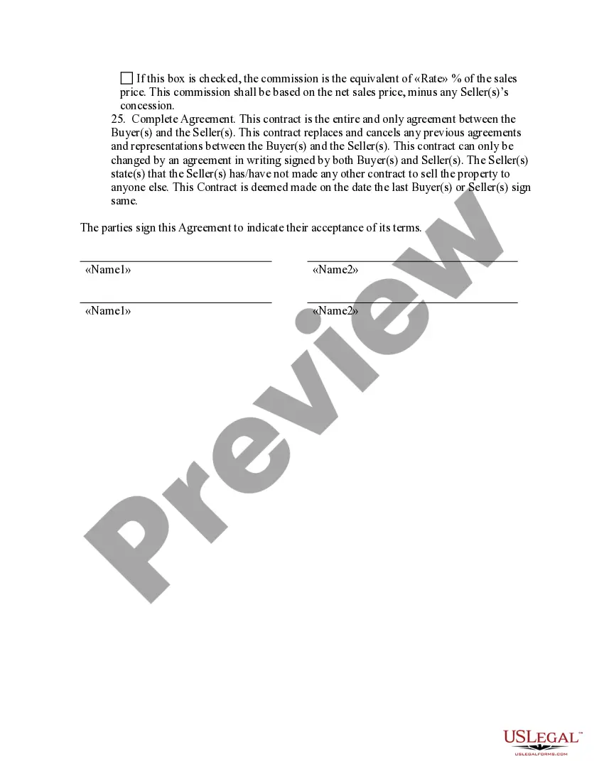 Preview Contract for Sale or Real Estate Property