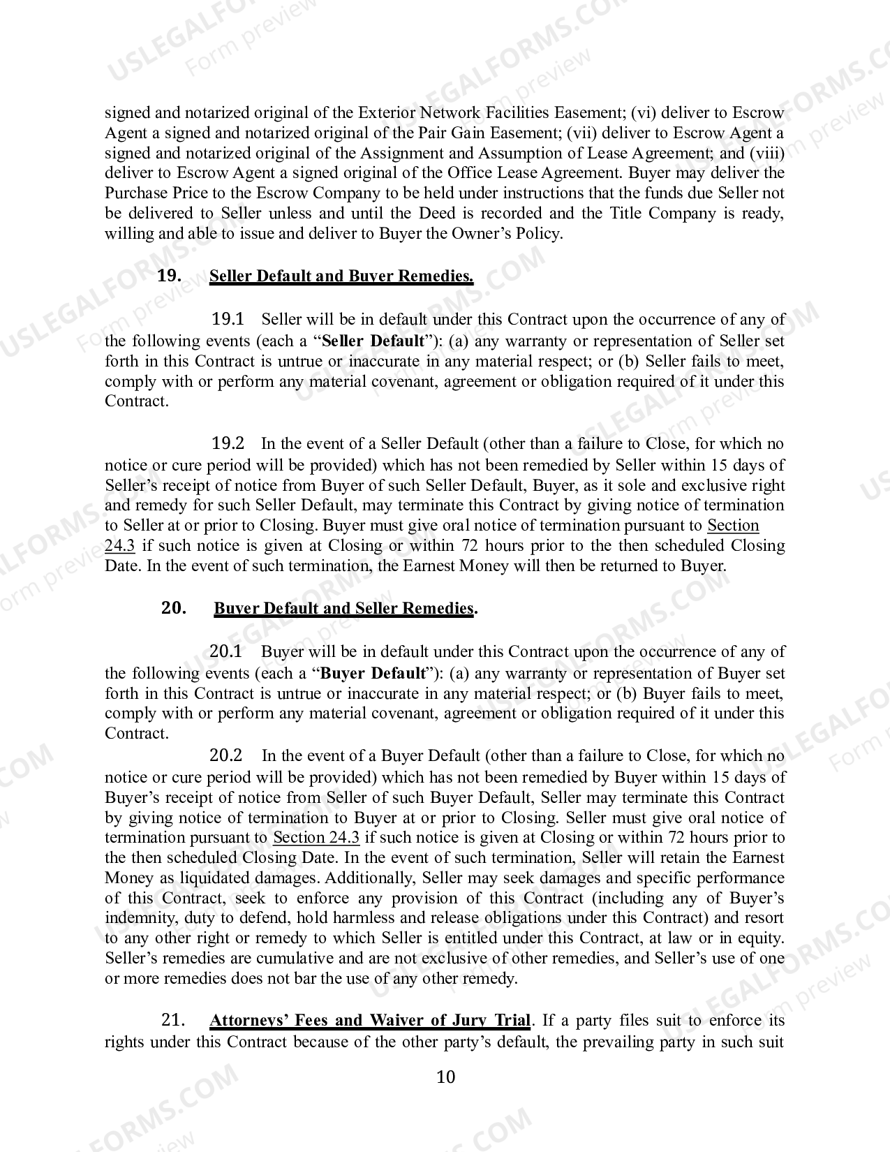 Purchase and Sale Agreement US Legal Forms