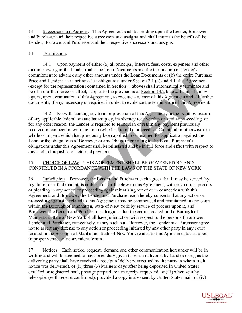 Preview Loan Purchase Agreement