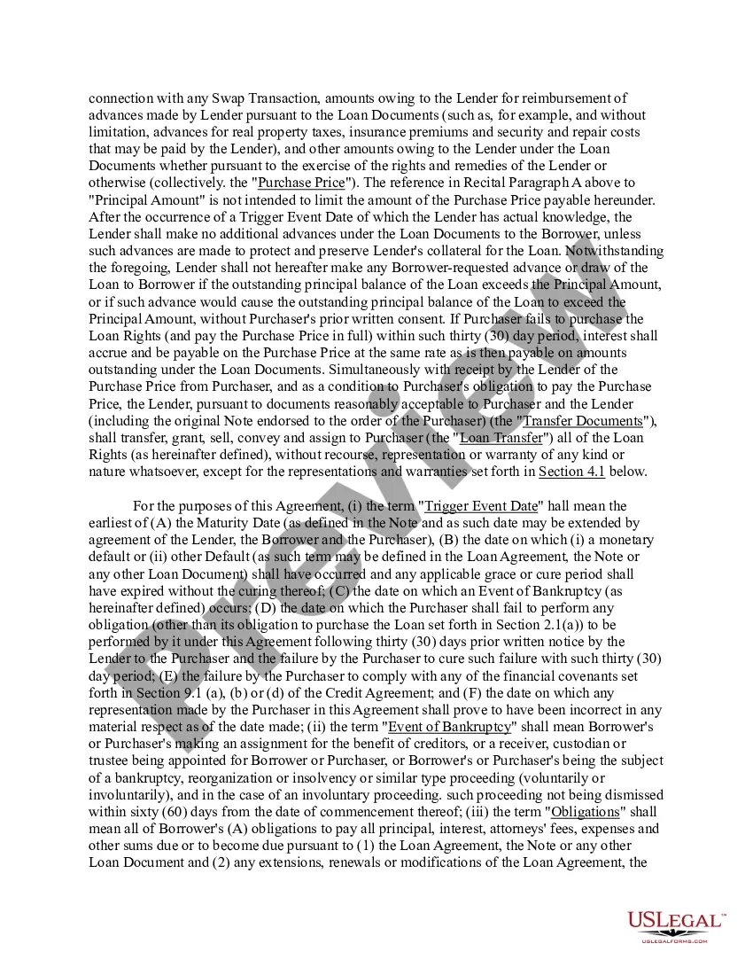 Preview Loan Purchase Agreement