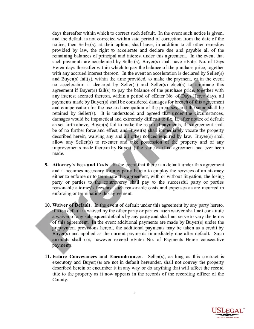 Preview Installment Contract for the Transfer of Realty