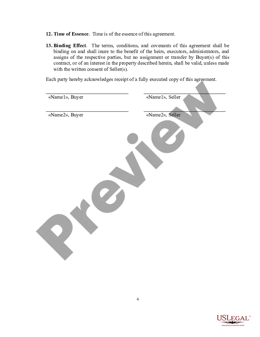 Preview Installment Contract for the Transfer of Realty