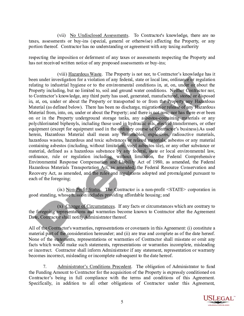 Get Housing Acquisition and-or Renovation of New Construction Operating and Funding Agreement Preview Housing Acquisition and-or Renovation of New Construction Operating and Funding Agreement