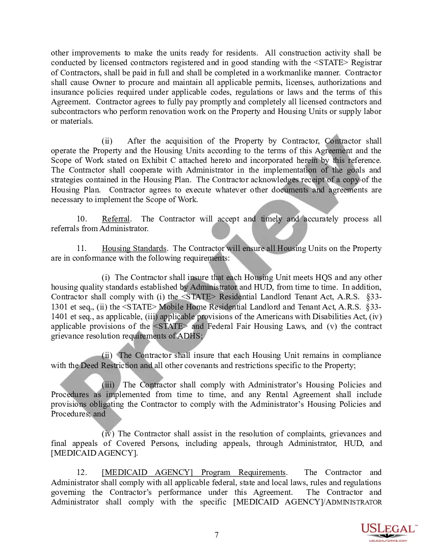 Get Housing Acquisition and-or Renovation of New Construction Operating and Funding Agreement Preview Housing Acquisition and-or Renovation of New Construction Operating and Funding Agreement
