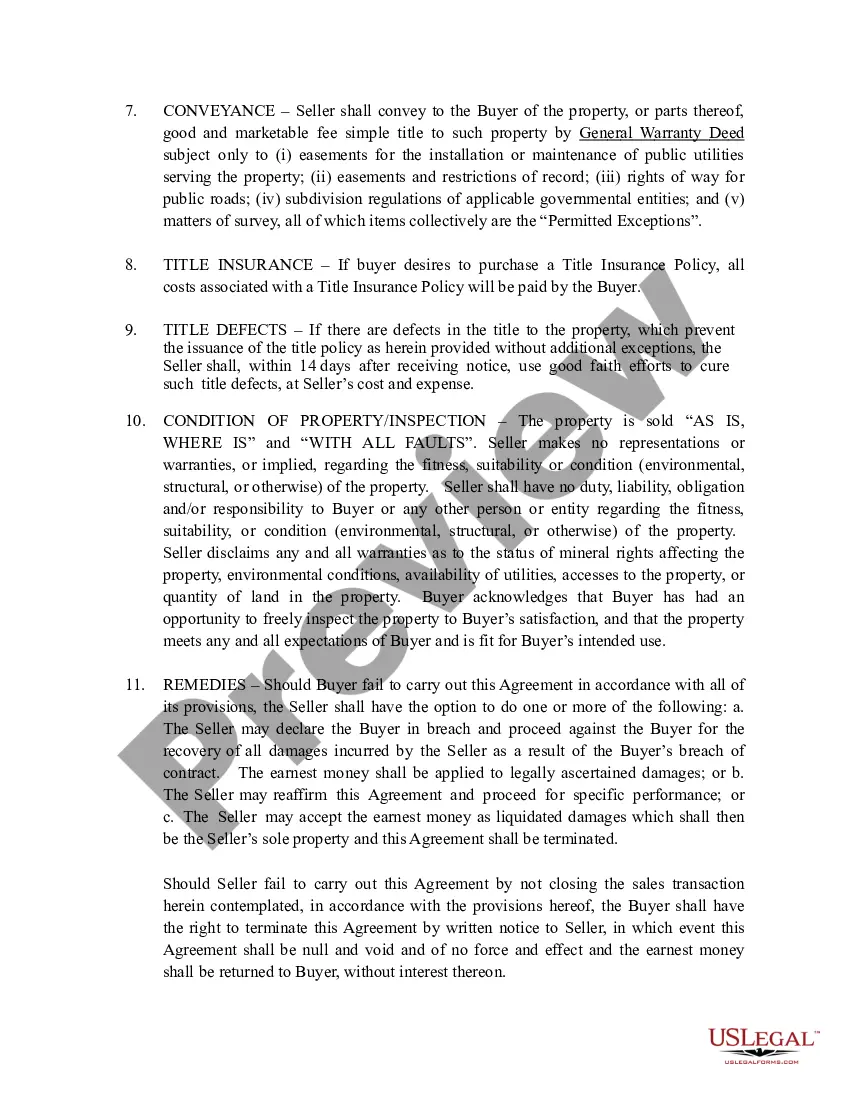 Preview Real Estate Sales Contract