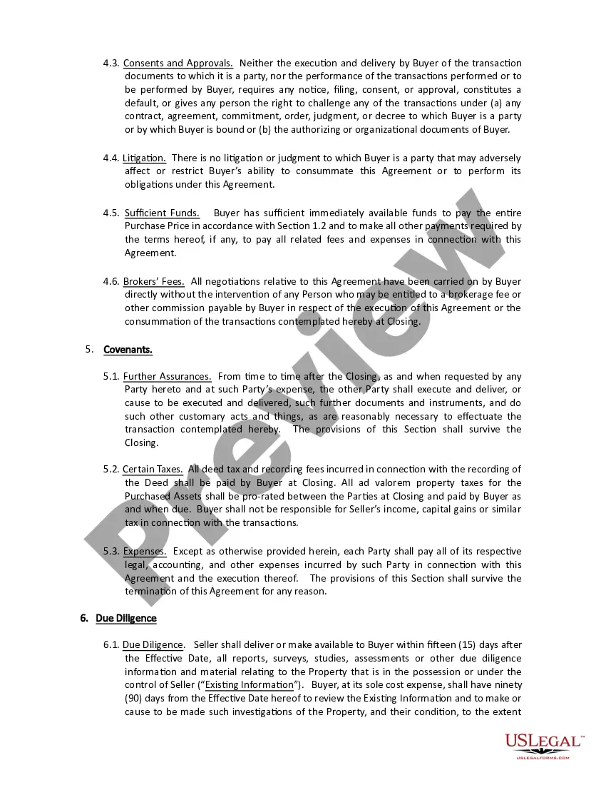 Get Agreement for Purchase and Sale of Assets Preview Agreement for Purchase and Sale of Assets