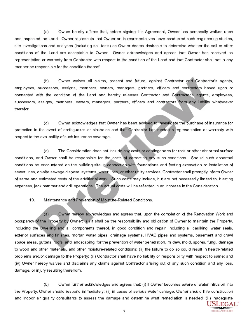 Preview Residential Remodeling Contract Template