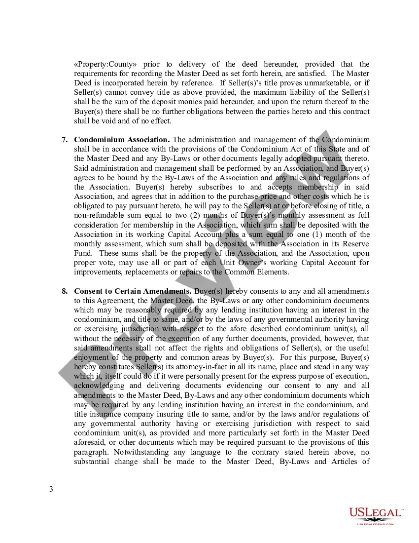 Get Contract for Sale of a Condominium Preview Contract for Sale of a Condominium