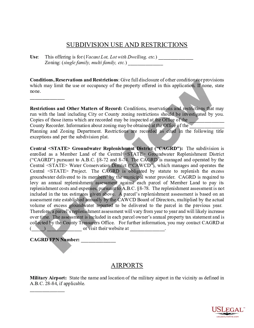 Get Subdivision Disclosure Report (public report) Preview Subdivision Disclosure Report (public report)