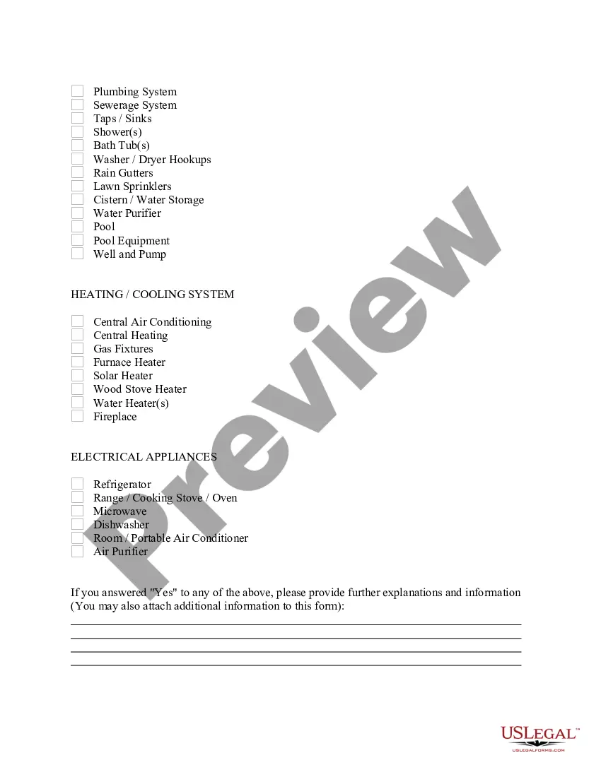 Preview Residential Real Estate Disclosure Form