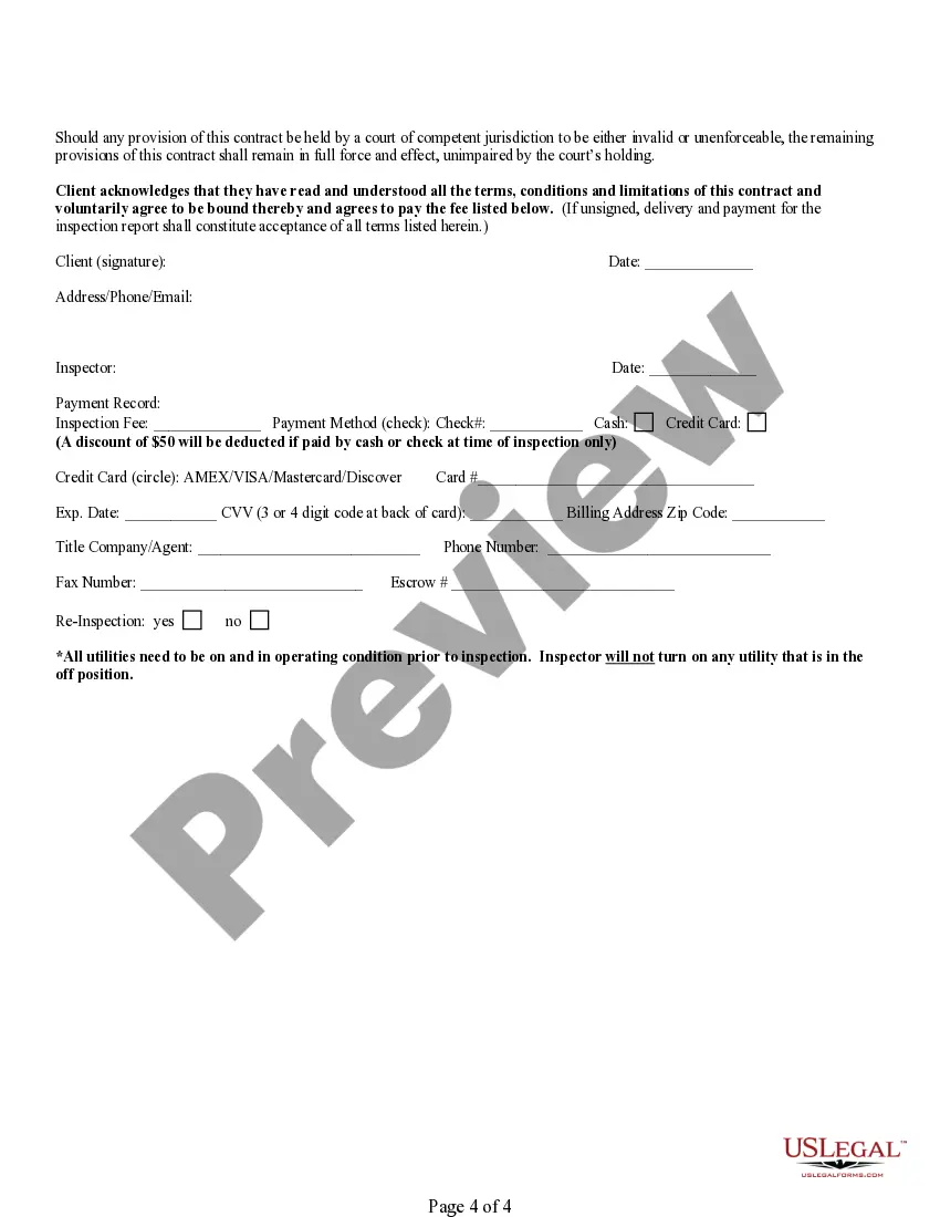Get Inspection Contract Preview Inspection Contract