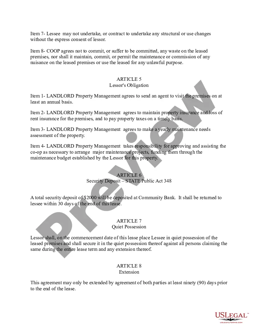 Preview Master Lease Agreement