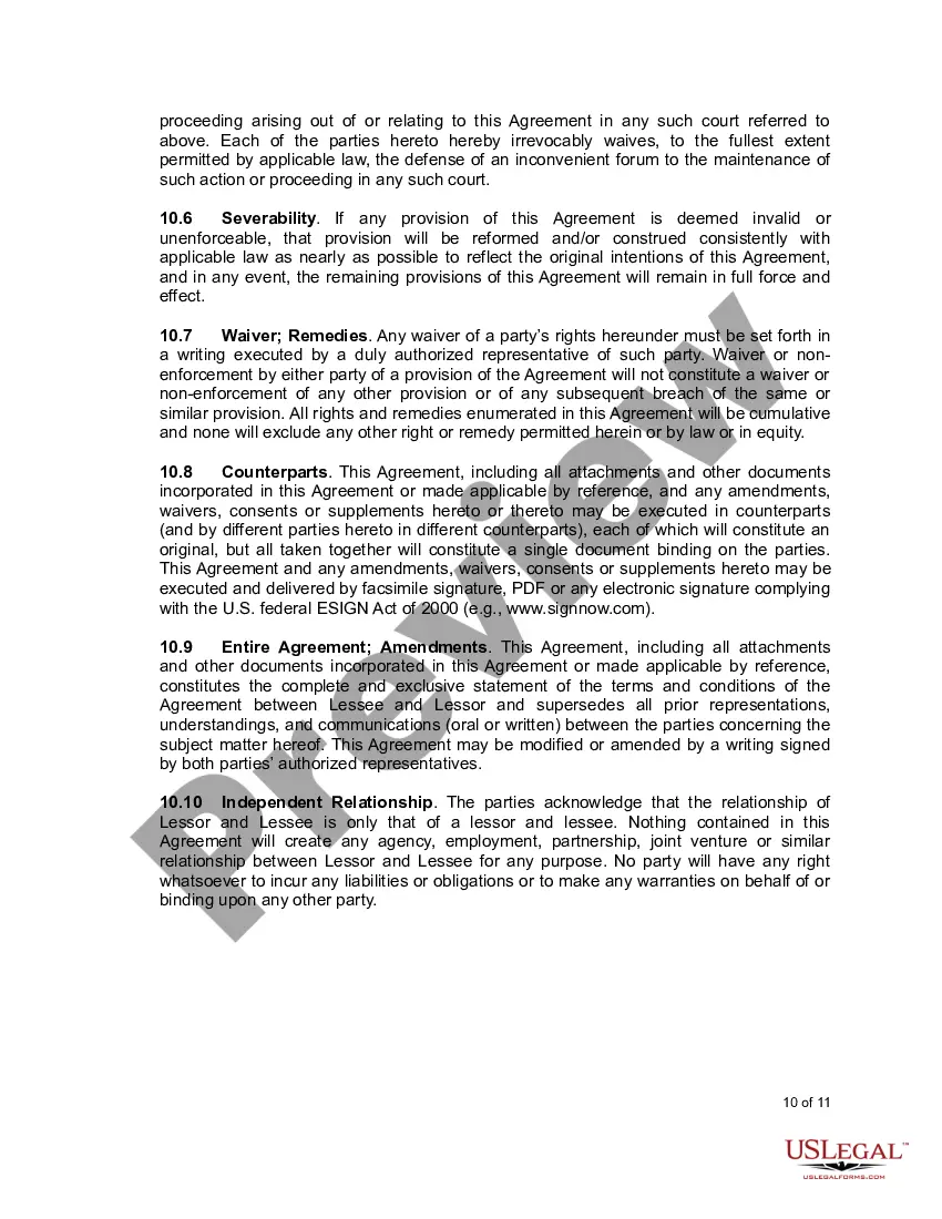 Preview Master Lease Purchase Agreement