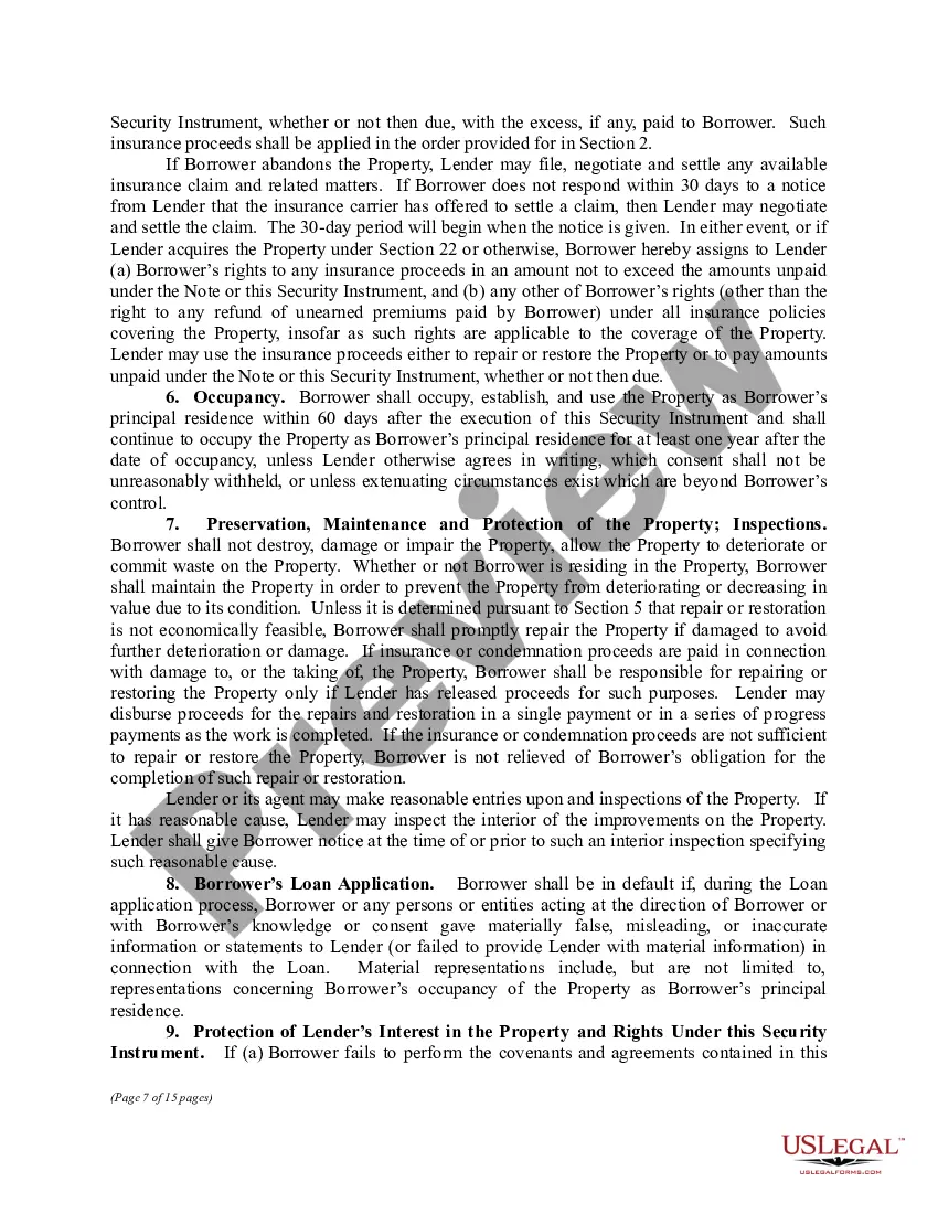 Preview Sample Mortgage