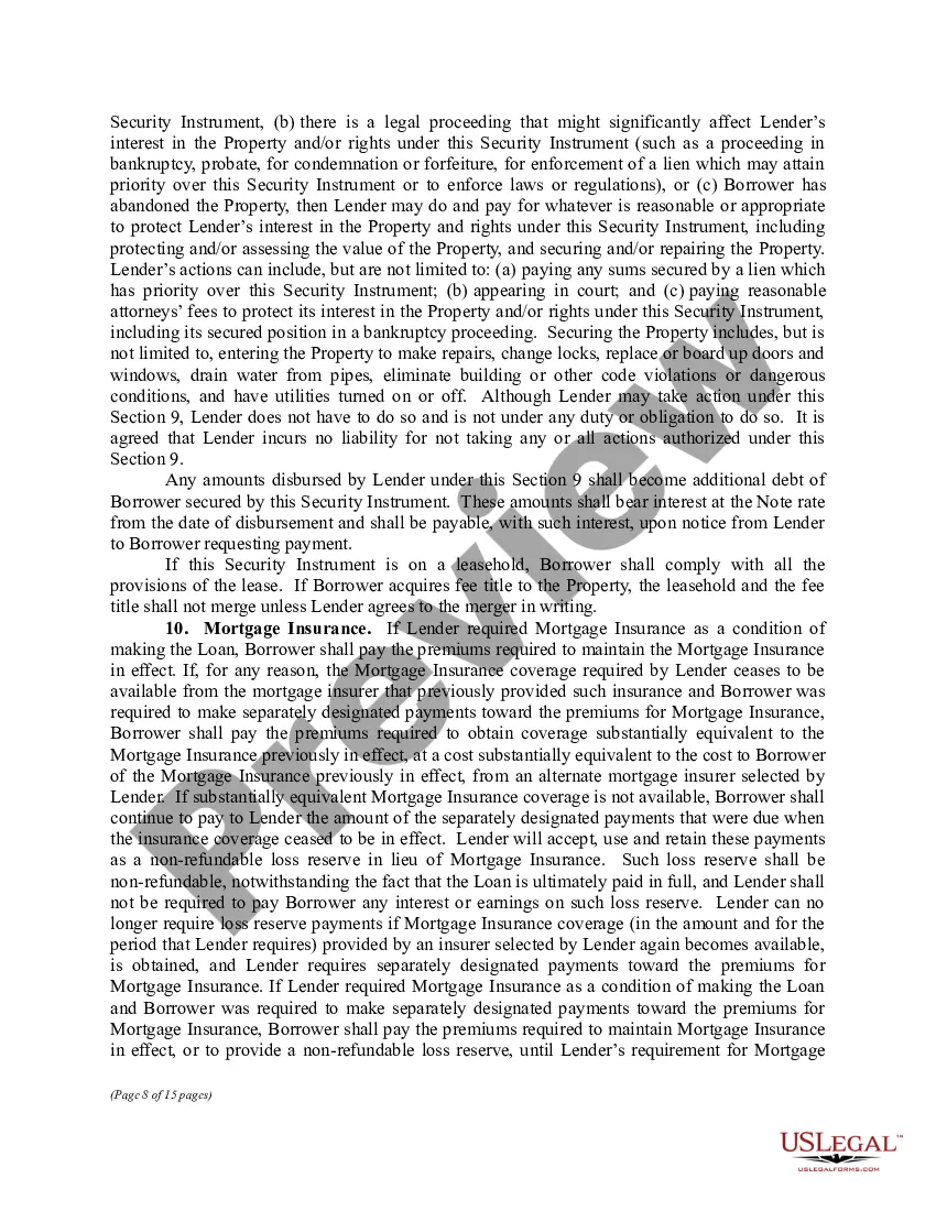 Preview Sample Mortgage