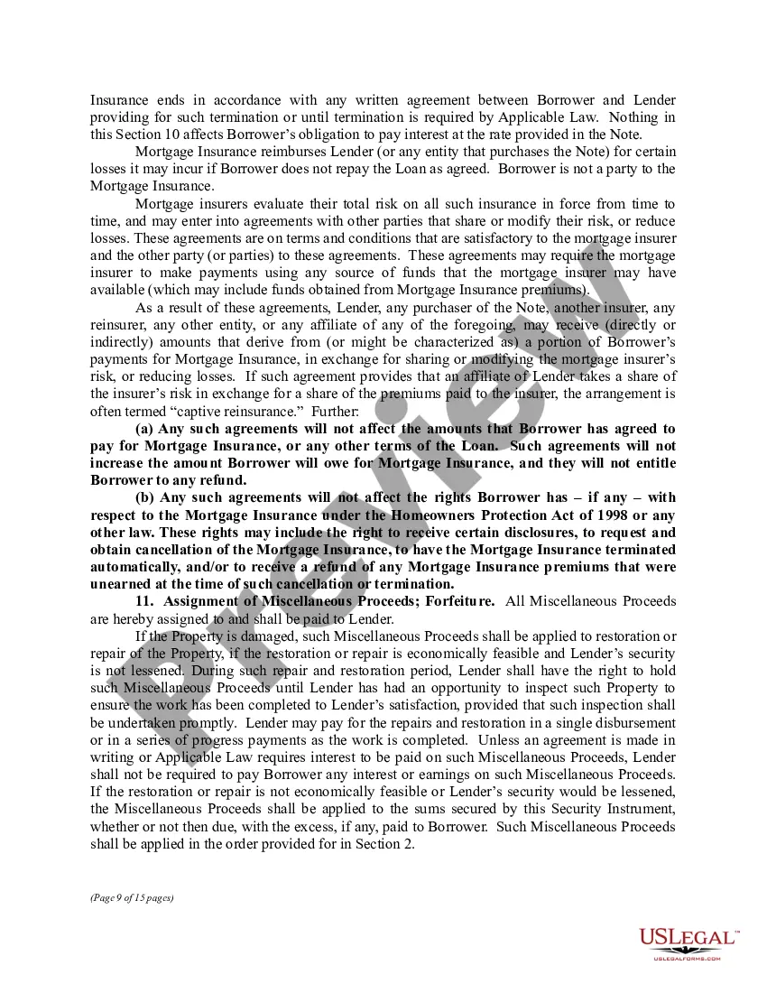 Preview Sample Mortgage